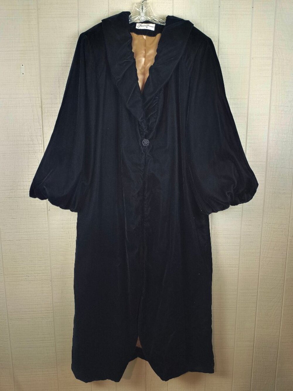 Hopeless Romantic Long Velvet Coat Jacket Duster Evening Formal Black